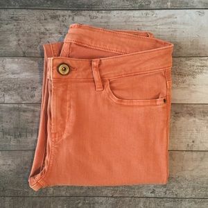 NWOT Zara orange denim skinny jeans
